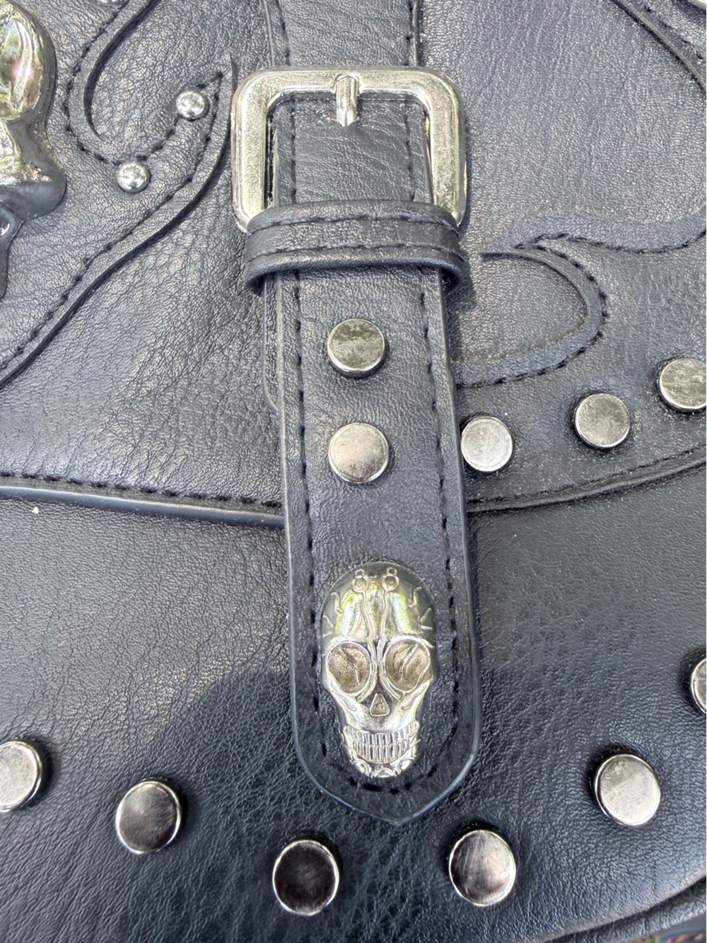 Black Skull Purse With Matching Wallet - Picture 7 of 15